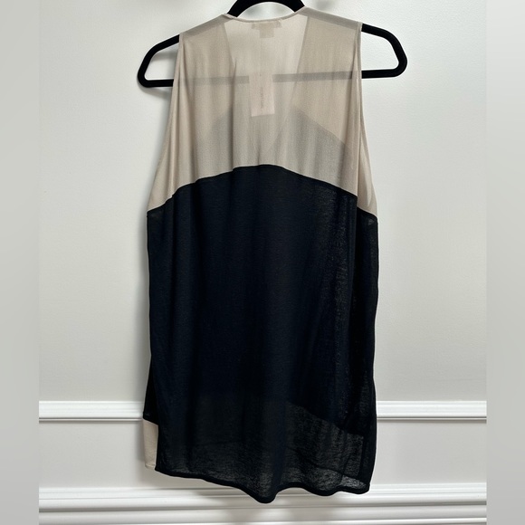 Helmut Lang Black & Beige Sleeveless Blouse + one-strap Bra - Picture 5 of 8